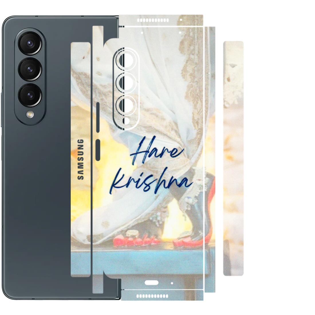 Samsung M/F/Note/Flip and C Phone Skins (All Models) - Hare Krishna - 3D Embossed Finish (L-03) Samsung Galaxy Z Fold 4