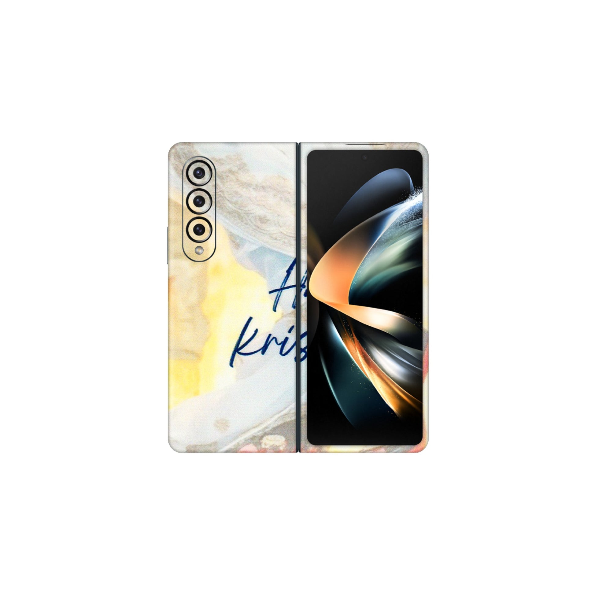 Samsung M/F/Note/Flip and C Phone Skins (All Models) - Hare Krishna - 3D Embossed Finish (L-03) Samsung Galaxy Z Fold 4