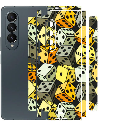 Samsung M/F/Note/Flip and C Phone Skins (All Models) - Dices Of Life - 3D Embossed Finish (L-04) Samsung Galaxy Z Fold 4