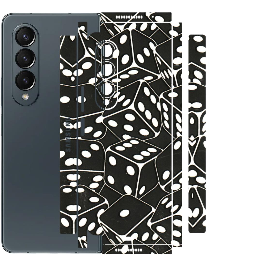 Samsung M/F/Note/Flip and C Phone Skins (All Models) - Big Black Dices - 3D Embossed Finish (L-106) Samsung Galaxy Z Fold 4