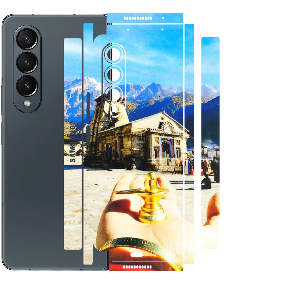 Samsung M/F/Note/Flip and C Phone Skins (All Models) - Beauty of Kedarnath - 3D Embossed Finish (L-108) Samsung Galaxy Z Fold 4
