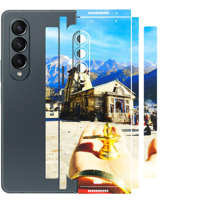 Samsung M/F/Note/Flip and C Phone Skins (All Models) - Beauty of Kedarnath - 3D Embossed Finish (L-108) Samsung Galaxy Z Fold 4