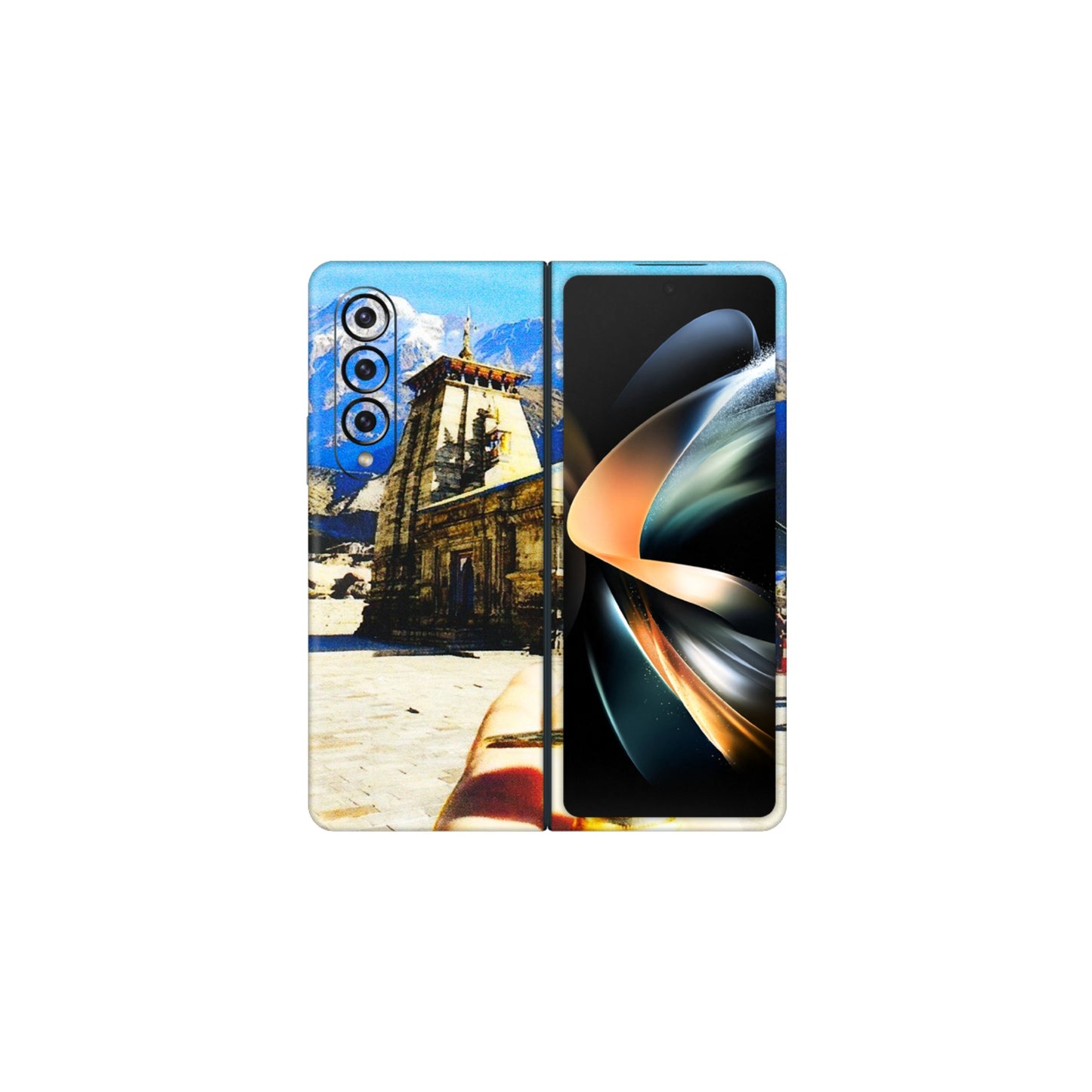 Samsung M/F/Note/Flip and C Phone Skins (All Models) - Beauty of Kedarnath - 3D Embossed Finish (L-108) Samsung Galaxy Z Fold 4