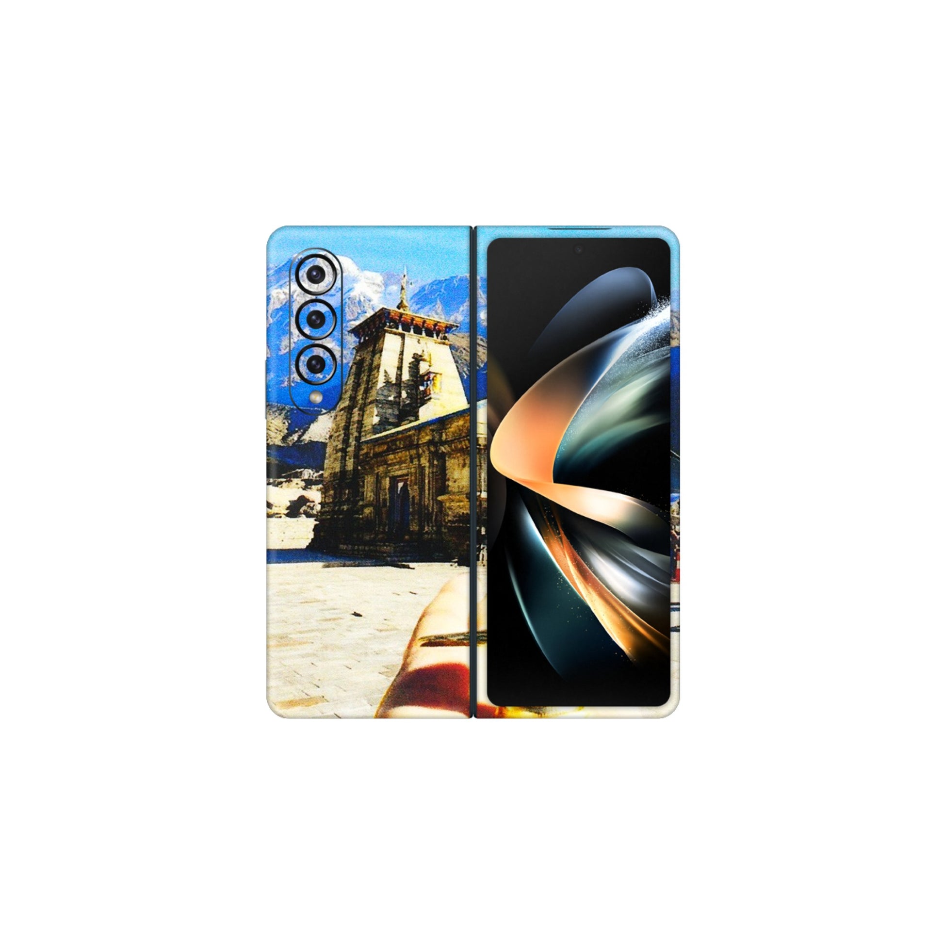 Samsung M/F/Note/Flip and C Phone Skins (All Models) - Beauty of Kedarnath - 3D Embossed Finish (L-108) Samsung Galaxy Z Fold 4