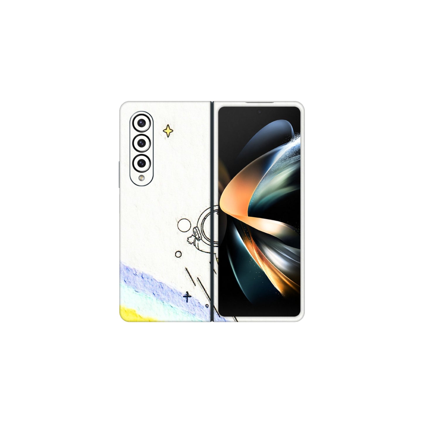 Samsung M/F/Note/Flip and C Phone Skins (All Models) - Milkyway Astronaut - 3D Embossed Finish (L-110) Samsung Galaxy Z Fold 4