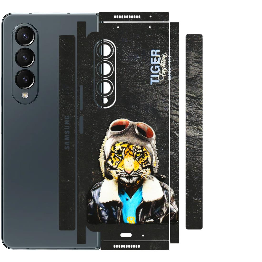 Samsung M/F/Note/Flip and C Phone Skins (All Models) - Rider Tiger - 3D Embossed Finish (L-113) Samsung Galaxy Z Fold 4