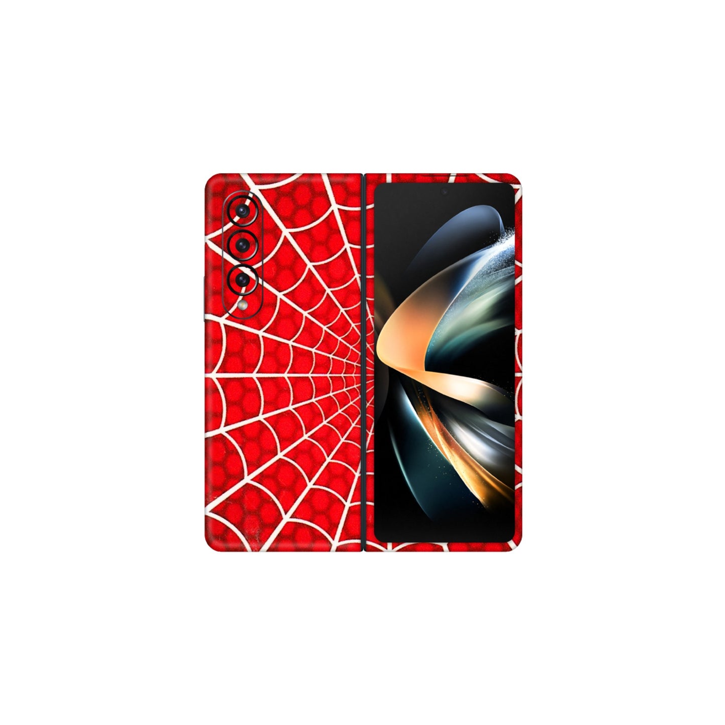 Samsung M/F/Note/Flip and C Phone Skins (All Models) - Classic Spidey Web - 3D Embossed Finish (L-115) Samsung Galaxy Z Fold 4