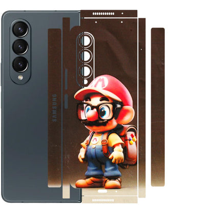Samsung M/F/Note/Flip and C Phone Skins (All Models) - Little Mario - 3D Embossed Finish (L-119) Samsung Galaxy Z Fold 4