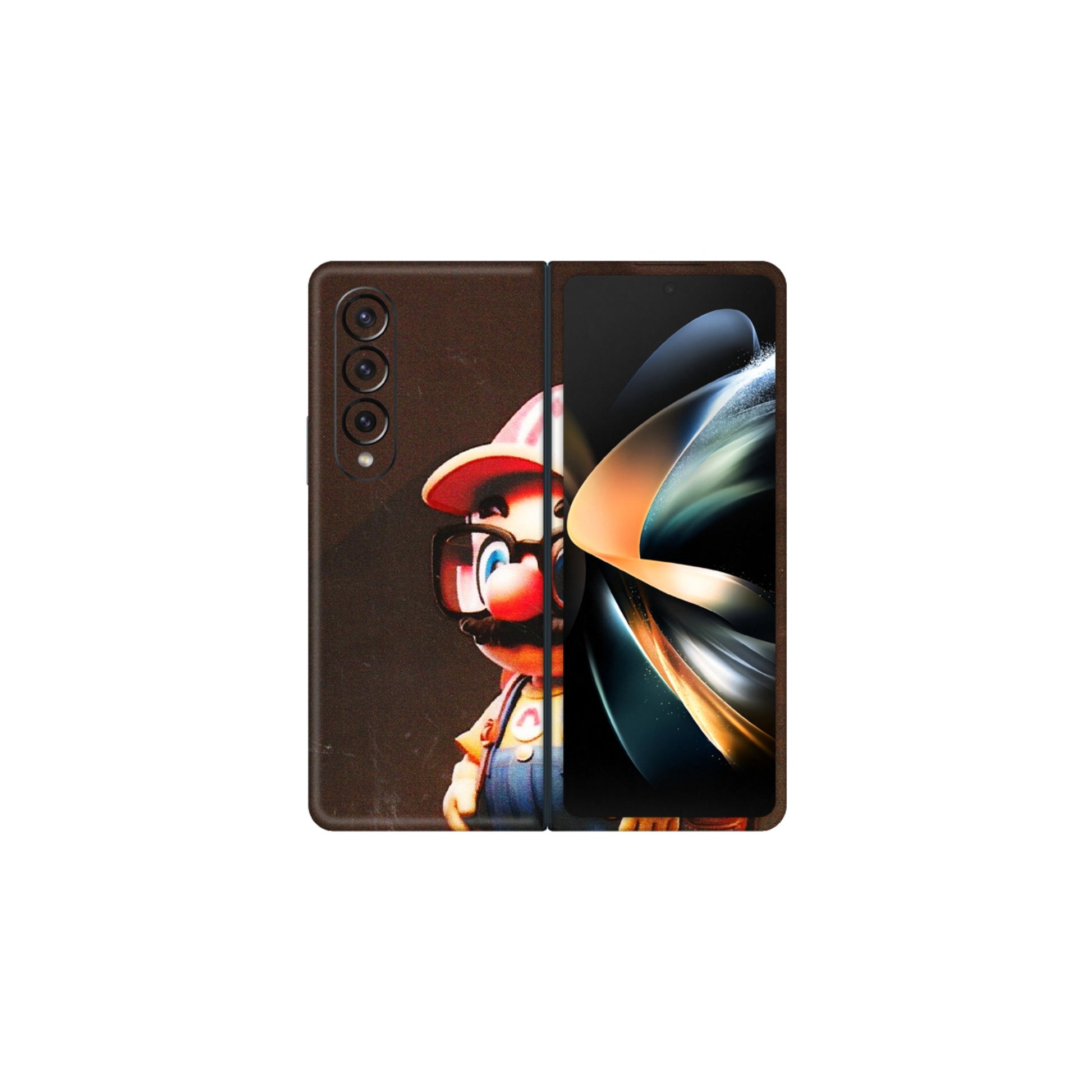 Samsung M/F/Note/Flip and C Phone Skins (All Models) - Little Mario - 3D Embossed Finish (L-119) Samsung Galaxy Z Fold 4