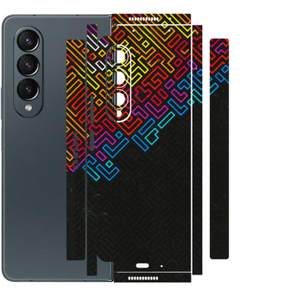 Samsung M/F/Note/Flip and C Phone Skins (All Models) - Dotme Pattern Art - 3D Embossed Finish (L-121) Samsung Galaxy Z Fold 4
