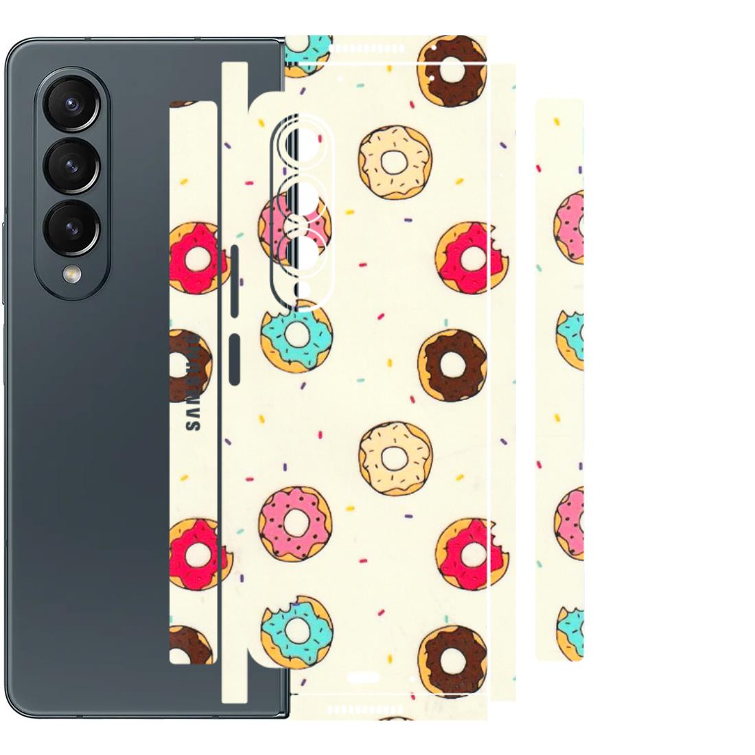 Samsung M/F/Note/Flip and C Phone Skins (All Models) - Mini Donuts Doodle Art - 3D Embossed Finish (L-122) Samsung Galaxy Z Fold 4