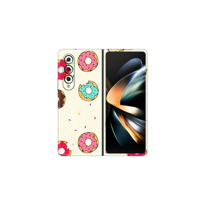 Samsung M/F/Note/Flip and C Phone Skins (All Models) - Mini Donuts Doodle Art - 3D Embossed Finish (L-122) Samsung Galaxy Z Fold 4