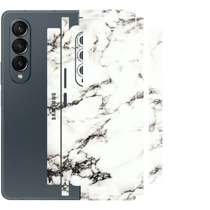 Samsung M/F/Note/Flip and C Phone Skins (All Models) - Black and White Marble Texture - 3D Embossed Finish (L-124) Samsung Galaxy Z Fold 4