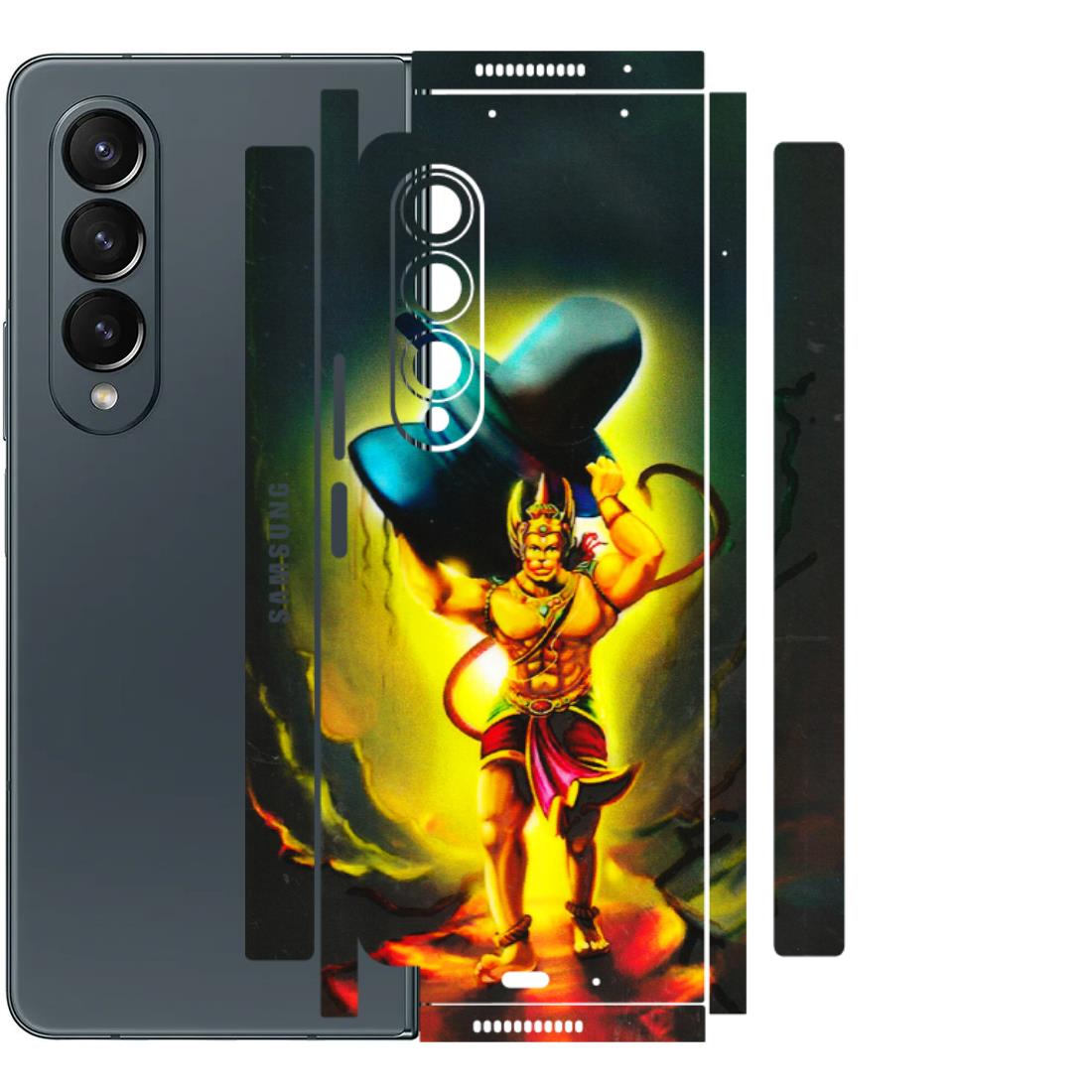 Samsung M/F/Note/Flip and C Phone Skins (All Models) - Hanuman Ji - 3D Embossed Finish (L-128) Samsung Galaxy Z Fold 4