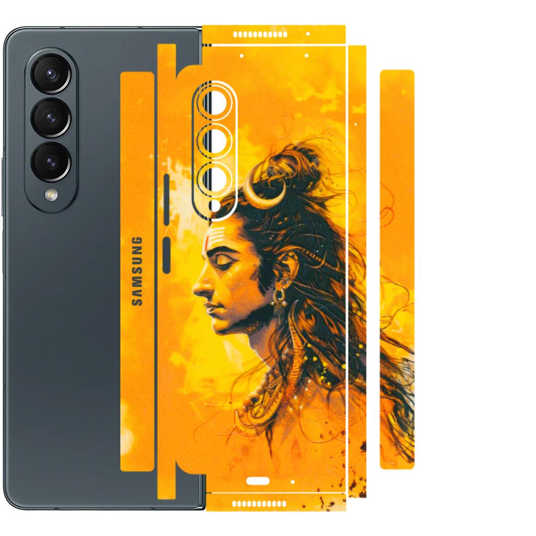 Samsung M/F/Note/Flip and C Phone Skins (All Models) - Shiv Shakti - 3D Embossed Finish (L-14) Samsung Galaxy Z Fold 4