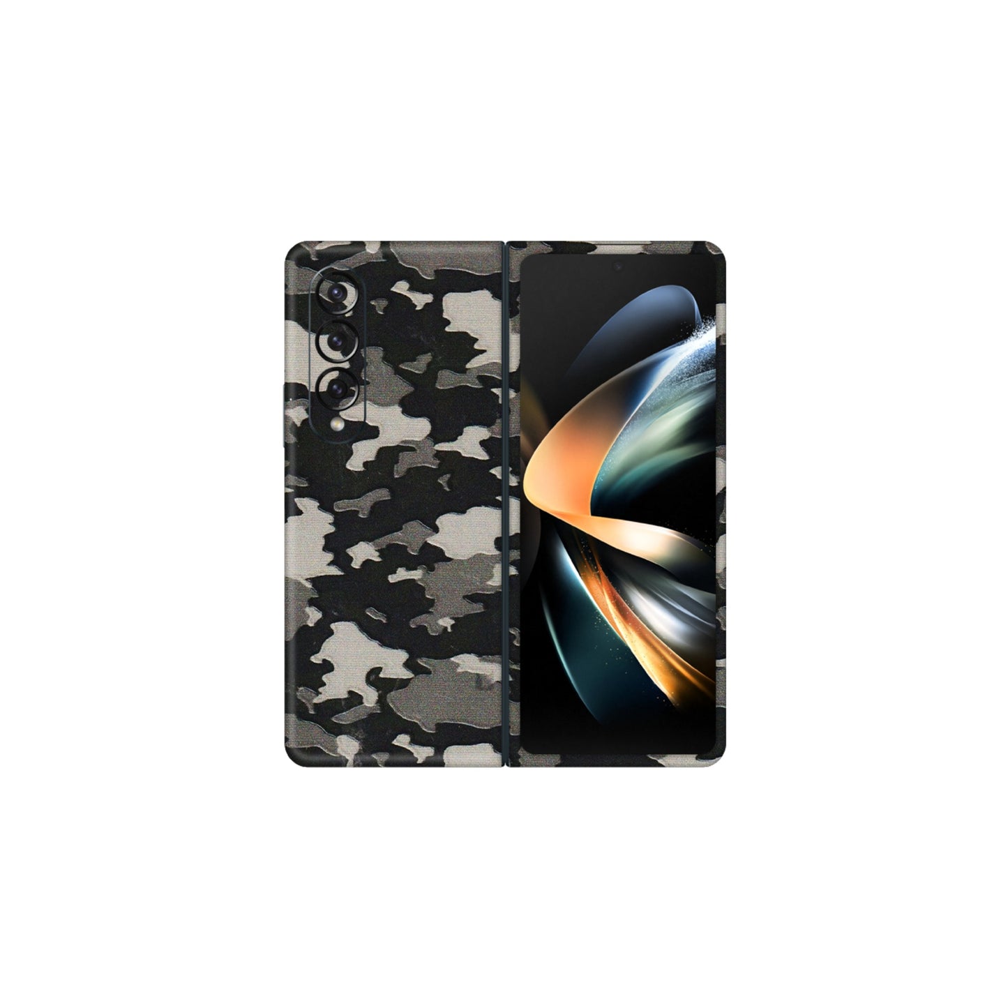 Samsung M/F/Note/Flip and C Phone Skins (All Models) - Black/Grey Camoflaunge - 3D Embossed Finish (L-142) Samsung Galaxy Z Fold 4
