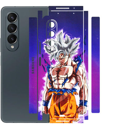 Samsung M/F/Note/Flip and C Phone Skins (All Models) - Goku Purple Anime - 3D Embossed Finish (L-147) Samsung Galaxy Z Fold 4