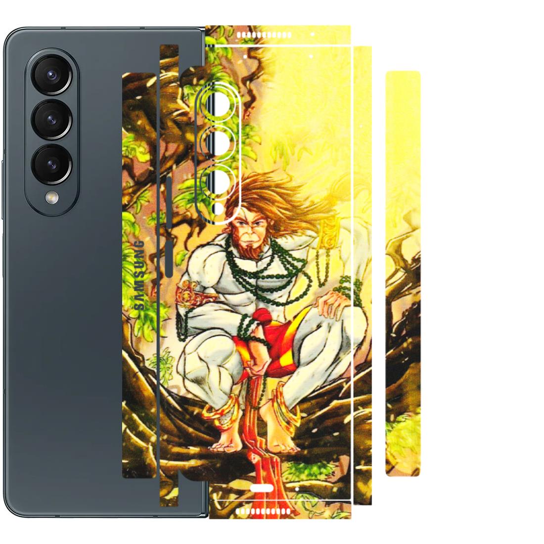 Samsung M/F/Note/Flip and C Phone Skins (All Models) - Lord Hanuman - 3D Embossed Finish (L-152) Samsung Galaxy Z Fold 4