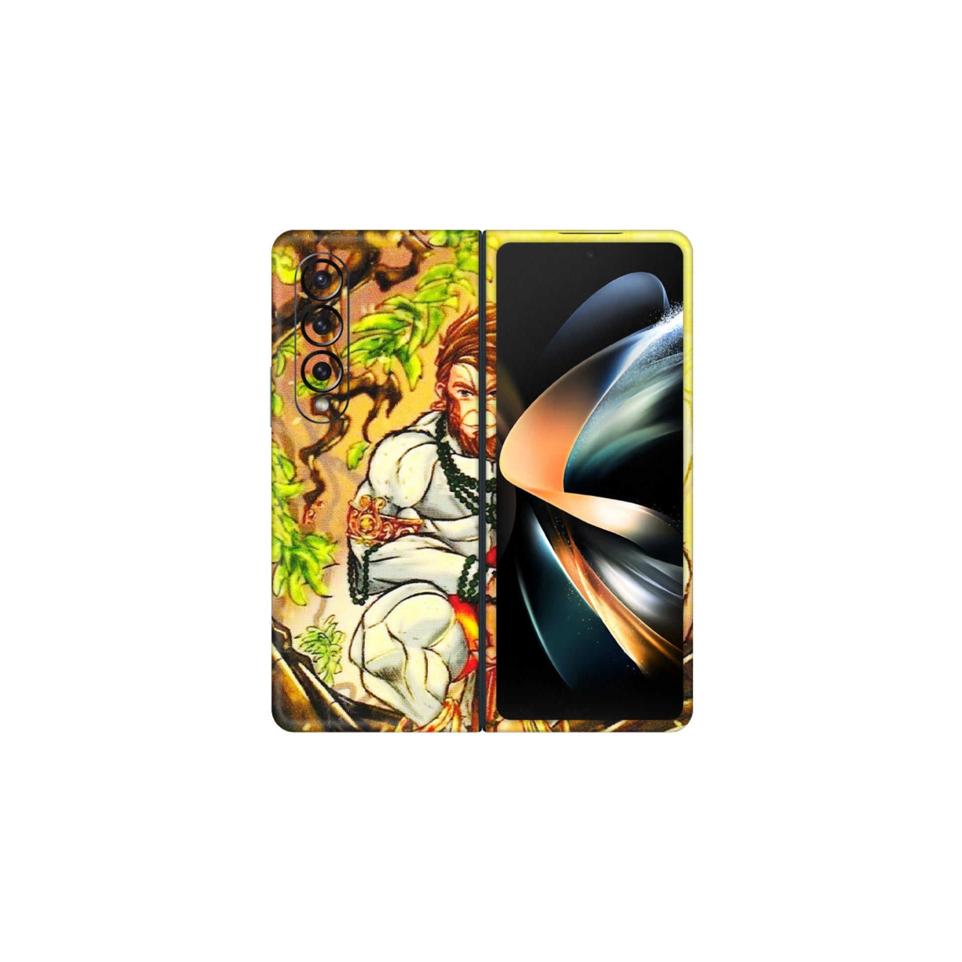 Samsung M/F/Note/Flip and C Phone Skins (All Models) - Lord Hanuman - 3D Embossed Finish (L-152) Samsung Galaxy Z Fold 4