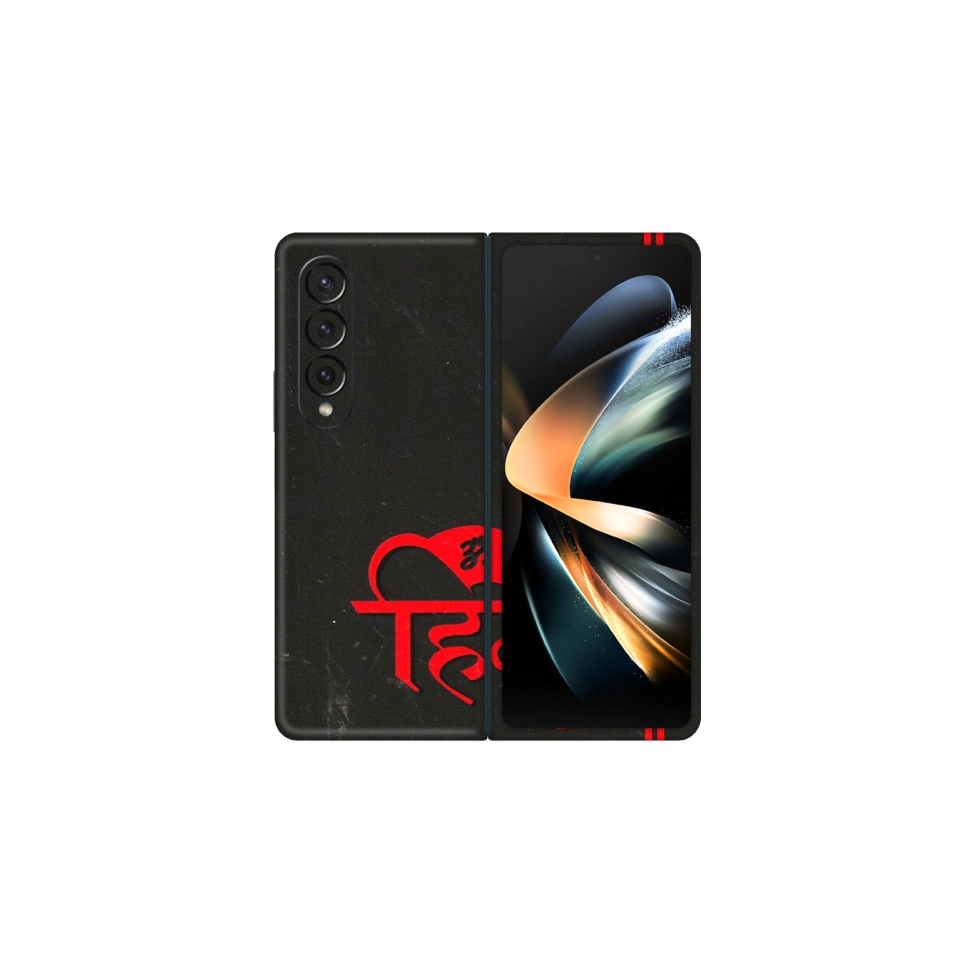 Samsung M/F/Note/Flip and C Phone Skins (All Models) - Hindu Black - 3D Embossed Finish (L-153) Samsung Galaxy Z Fold 4