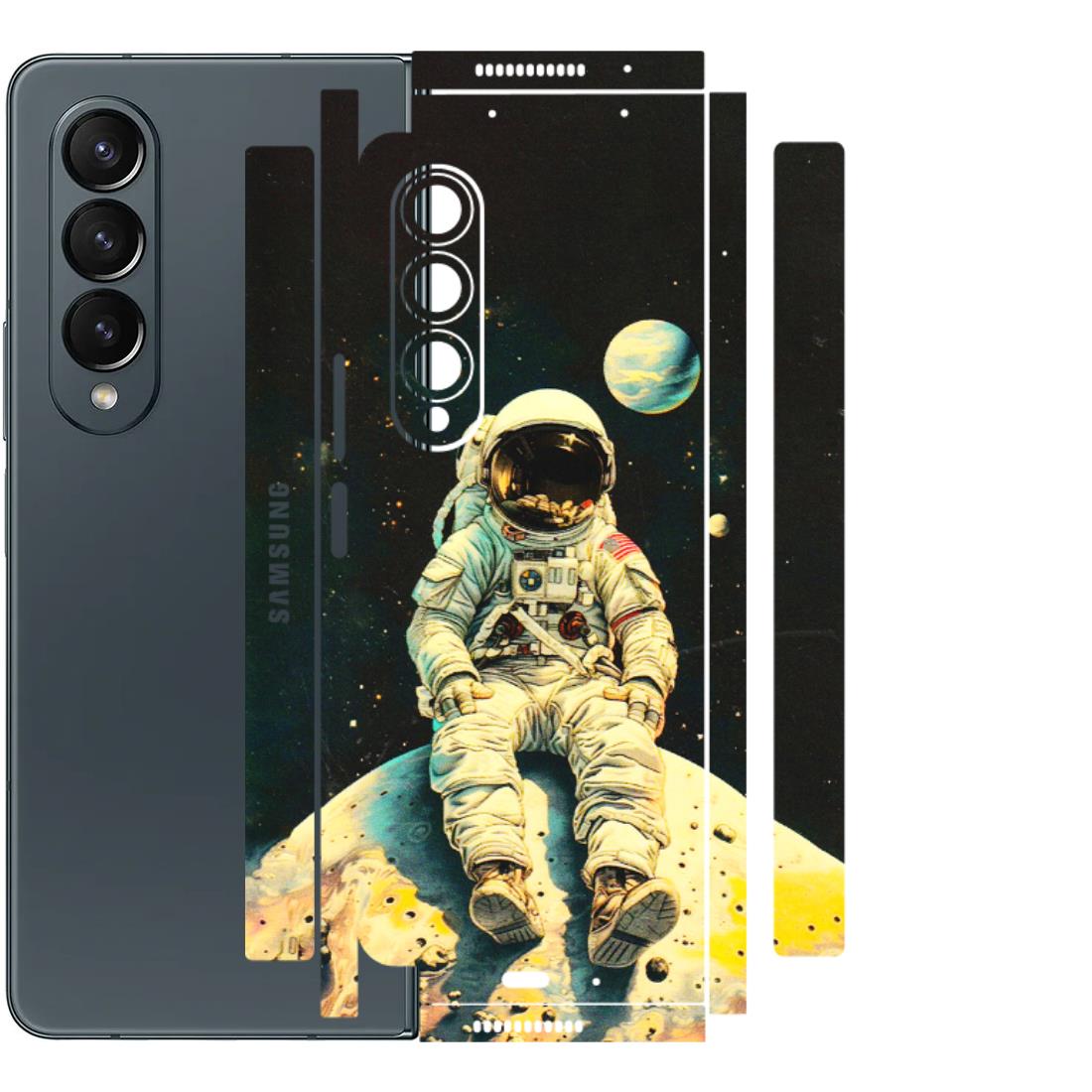Samsung M/F/Note/Flip and C Phone Skins (All Models) - Astronaut in Space - 3D Embossed Finish (L-16) Samsung Galaxy Z Fold 4
