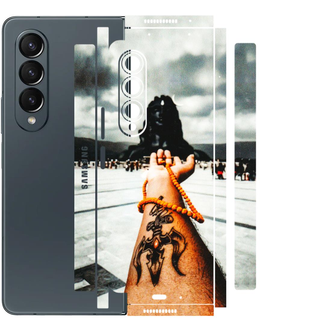 Samsung M/F/Note/Flip and C Phone Skins (All Models) - Jai Adiyogi Mahakaal - 3D Embossed Finish (L-164) Samsung Galaxy Z Fold 4