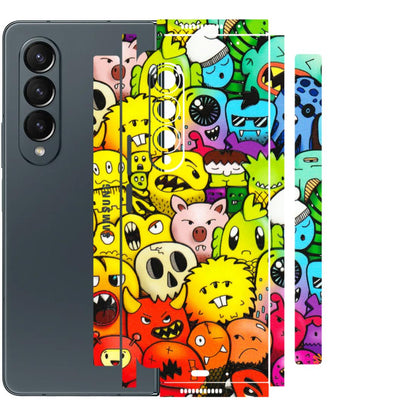 Samsung M/F/Note/Flip and C Phone Skins (All Models) - Angry Funkies - 3D Embossed Finish (L-169) Samsung Galaxy Z Fold 4