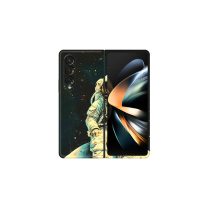 Samsung M/F/Note/Flip and C Phone Skins (All Models) - Astronaut in Space - 3D Embossed Finish (L-16) Samsung Galaxy Z Fold 4