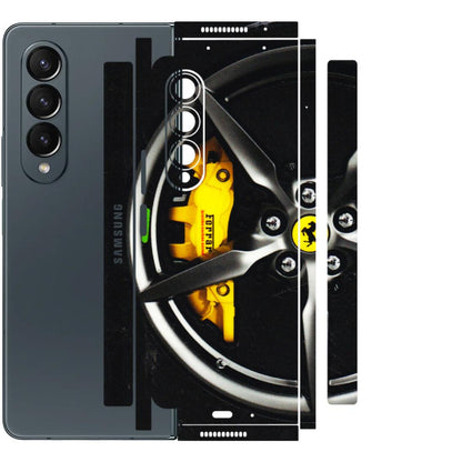 Samsung M/F/Note/Flip and C Phone Skins (All Models) - Ferrari Wheel Alloy - 3D Embossed Finish (L-173) Samsung Galaxy Z Fold 4