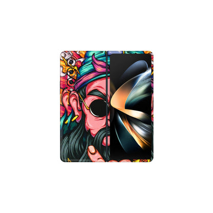 Samsung M/F/Note/Flip and C Phone Skins (All Models) - Battle King Dude Face - 3D Embossed Finish (L-178) Samsung Galaxy Z Fold 4