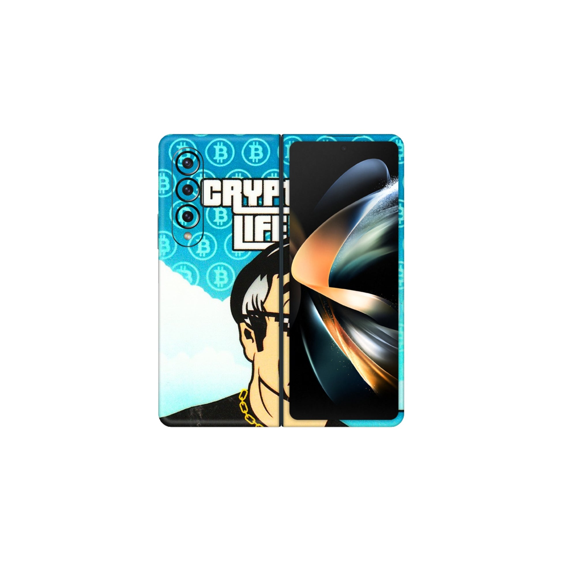 Samsung M/F/Note/Flip and C Phone Skins (All Models) - Crypto Thug Life - 3D Embossed Finish (L-179) Samsung Galaxy Z Fold 4