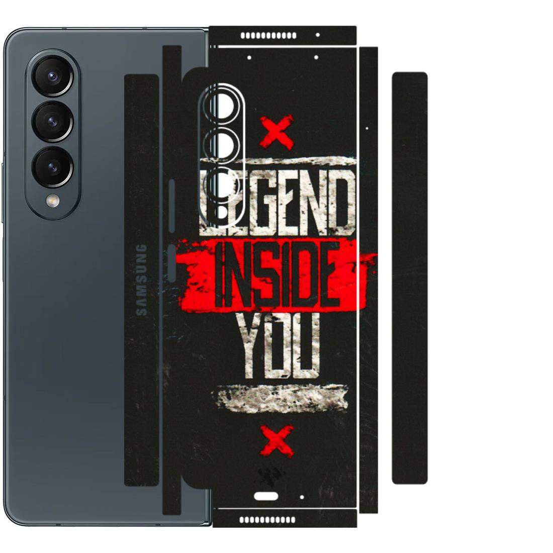 Samsung M/F/Note/Flip and C Phone Skins (All Models) - Legend Inside You - 3D Embossed Finish (L-186) Samsung Galaxy Z Fold 4
