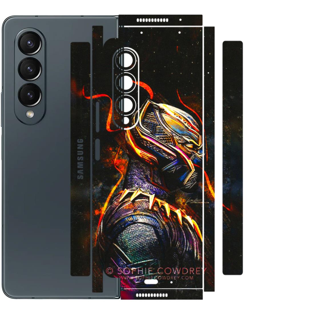 Samsung M/F/Note/Flip and C Phone Skins (All Models) - Black Panther - 3D Embossed Finish (L-190) Samsung Galaxy Z Fold 4