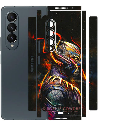 Samsung M/F/Note/Flip and C Phone Skins (All Models) - Black Panther - 3D Embossed Finish (L-190) Samsung Galaxy Z Fold 4