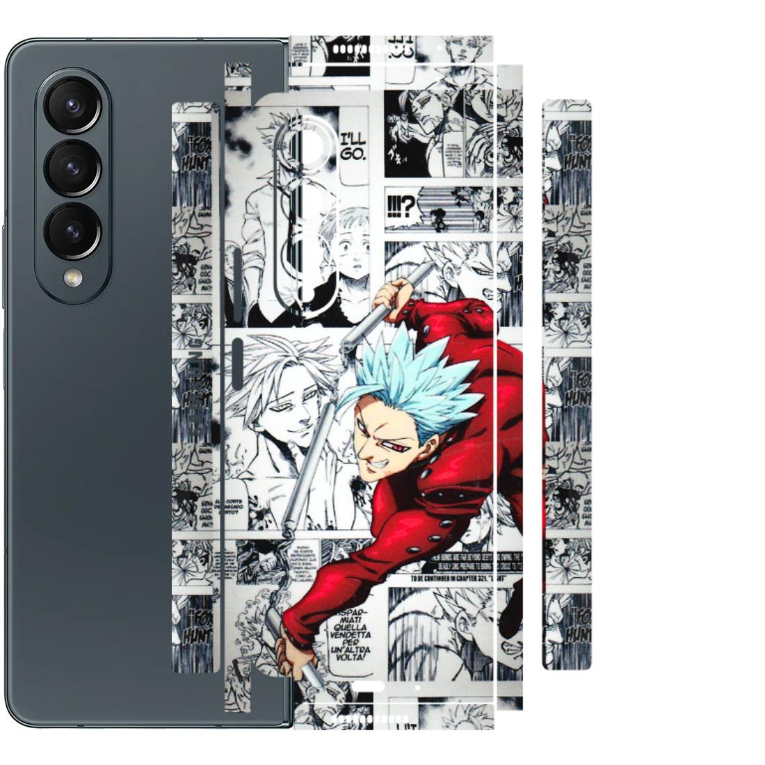 Samsung M/F/Note/Flip and C Phone Skins (All Models) - Anime Comic - 3D Embossed Finish (L-192) Samsung Galaxy Z Fold 4