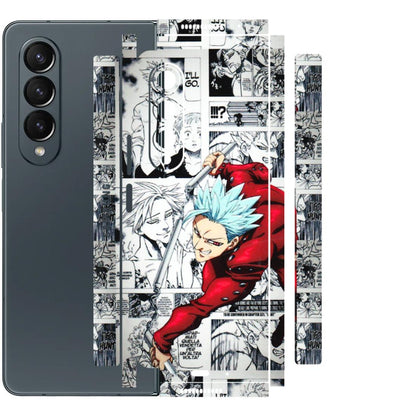 Samsung M/F/Note/Flip and C Phone Skins (All Models) - Anime Comic - 3D Embossed Finish (L-192) Samsung Galaxy Z Fold 4