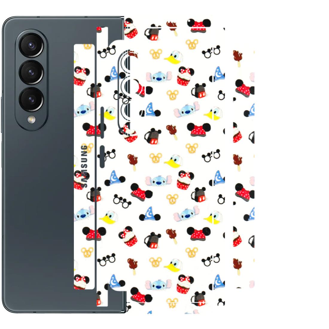 Samsung M/F/Note/Flip and C Phone Skins (All Models) - Minnie Mouse & Donald Doodles s - 3D Embossed Finish (L-194) Samsung Galaxy Z Fold 4