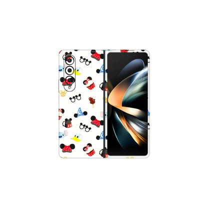 Samsung M/F/Note/Flip and C Phone Skins (All Models) - Minnie Mouse & Donald Doodles s - 3D Embossed Finish (L-194) Samsung Galaxy Z Fold 4