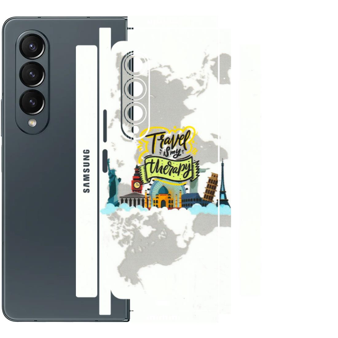 Samsung M/F/Note/Flip and C Phone Skins (All Models) - Travel Therapy - 3D Embossed Finish (L-199) Samsung Galaxy Z Fold 4