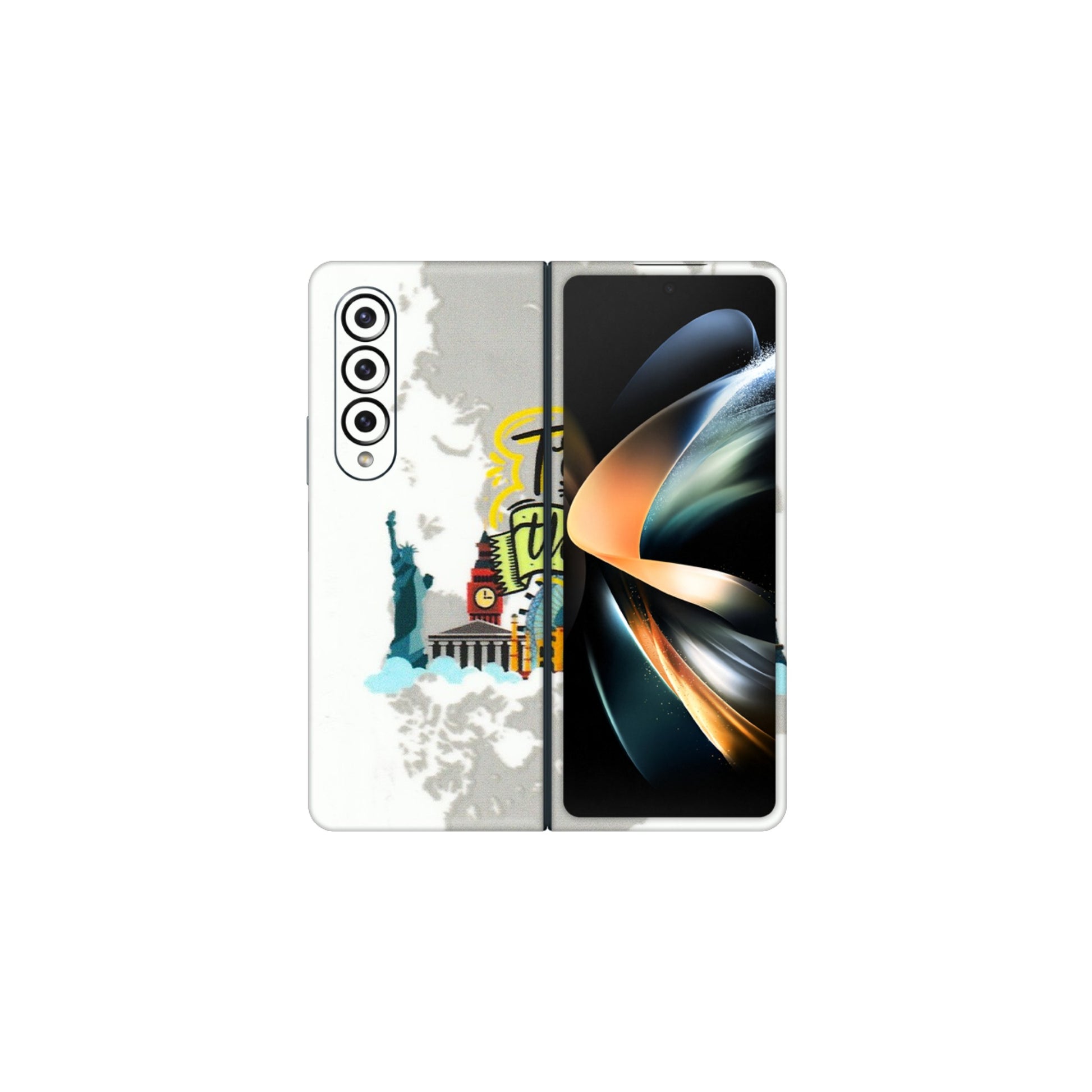 Samsung M/F/Note/Flip and C Phone Skins (All Models) - Travel Therapy - 3D Embossed Finish (L-199) Samsung Galaxy Z Fold 4