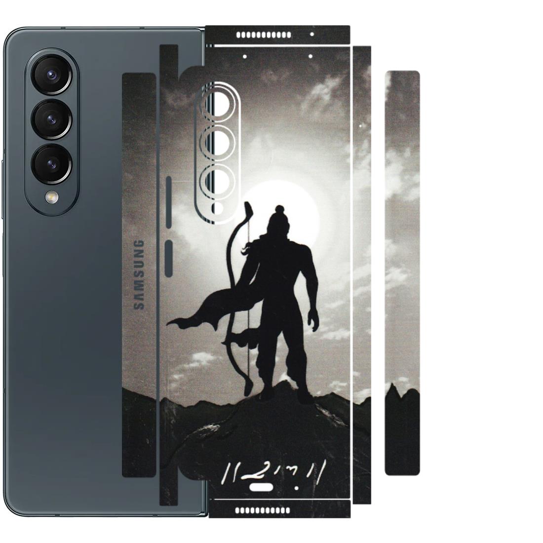 Samsung M/F/Note/Flip and C Phone Skins (All Models) - Jai Siya Ram - 3D Embossed Finish (L-200) Samsung Galaxy Z Fold 4