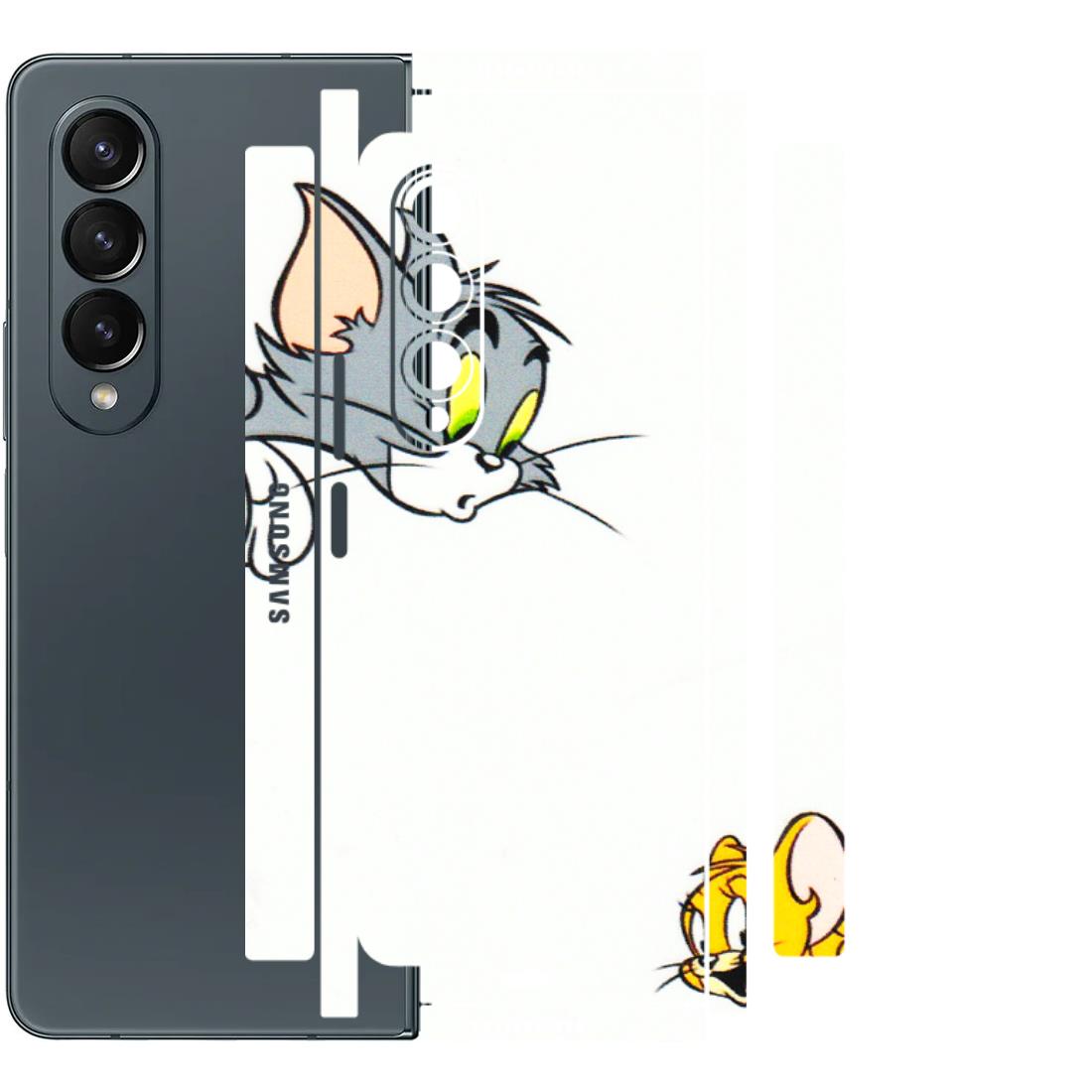 Samsung M/F/Note/Flip and C Phone Skins (All Models) - Cute Tom And Jerry - 3D Embossed Finish (L-220) Samsung Galaxy Z Fold 4