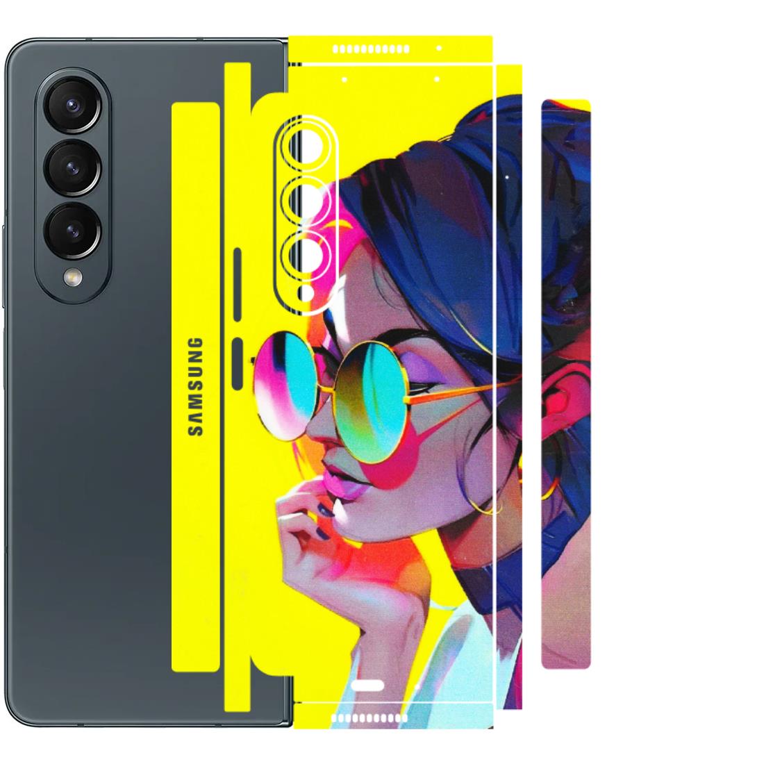 Samsung M/F/Note/Flip and C Phone Skins (All Models) - Bold Stylish Girl - 3D Embossed Finish (L-222) Samsung Galaxy Z Fold 4