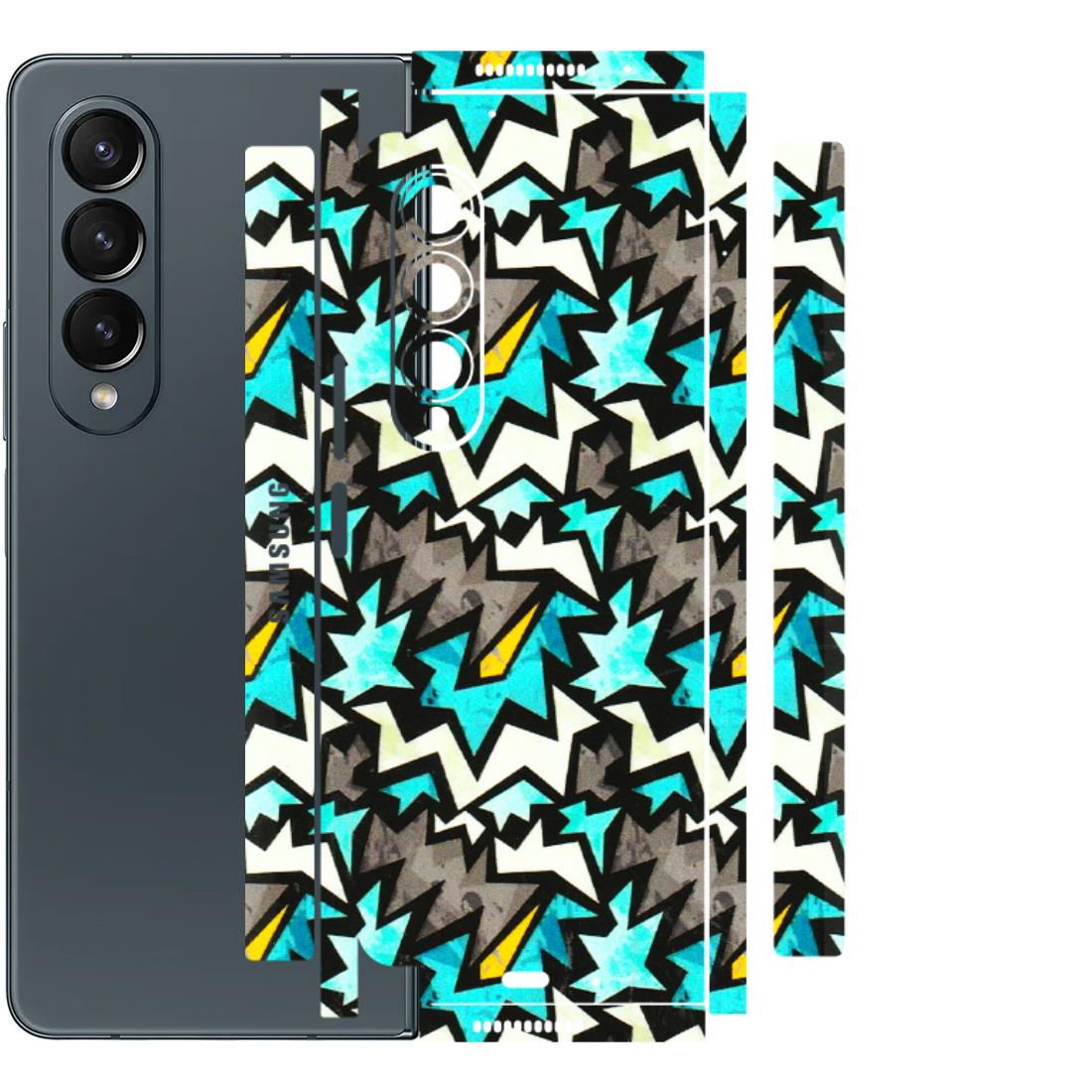 Samsung M/F/Note/Flip and C Phone Skins (All Models) - Funky Zig Zag - 3D Embossed Finish (L-223) Samsung Galaxy Z Fold 4