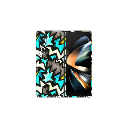 Samsung M/F/Note/Flip and C Phone Skins (All Models) - Funky Zig Zag - 3D Embossed Finish (L-223) Samsung Galaxy Z Fold 4