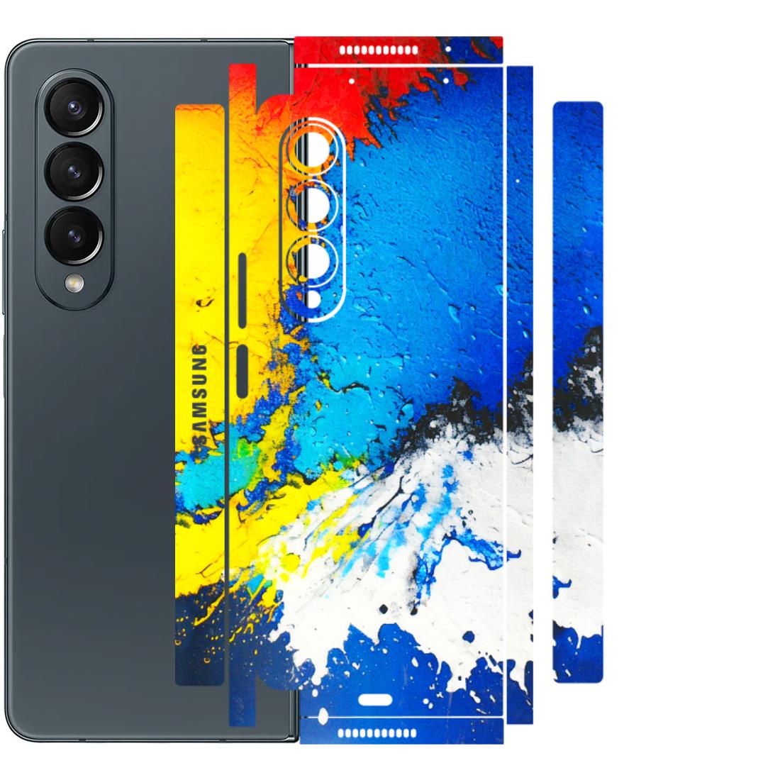 Samsung M/F/Note/Flip and C Phone Skins (All Models) - Acrylic Paint Spill - 3D Embossed Finish (L-229) Samsung Galaxy Z Fold 4