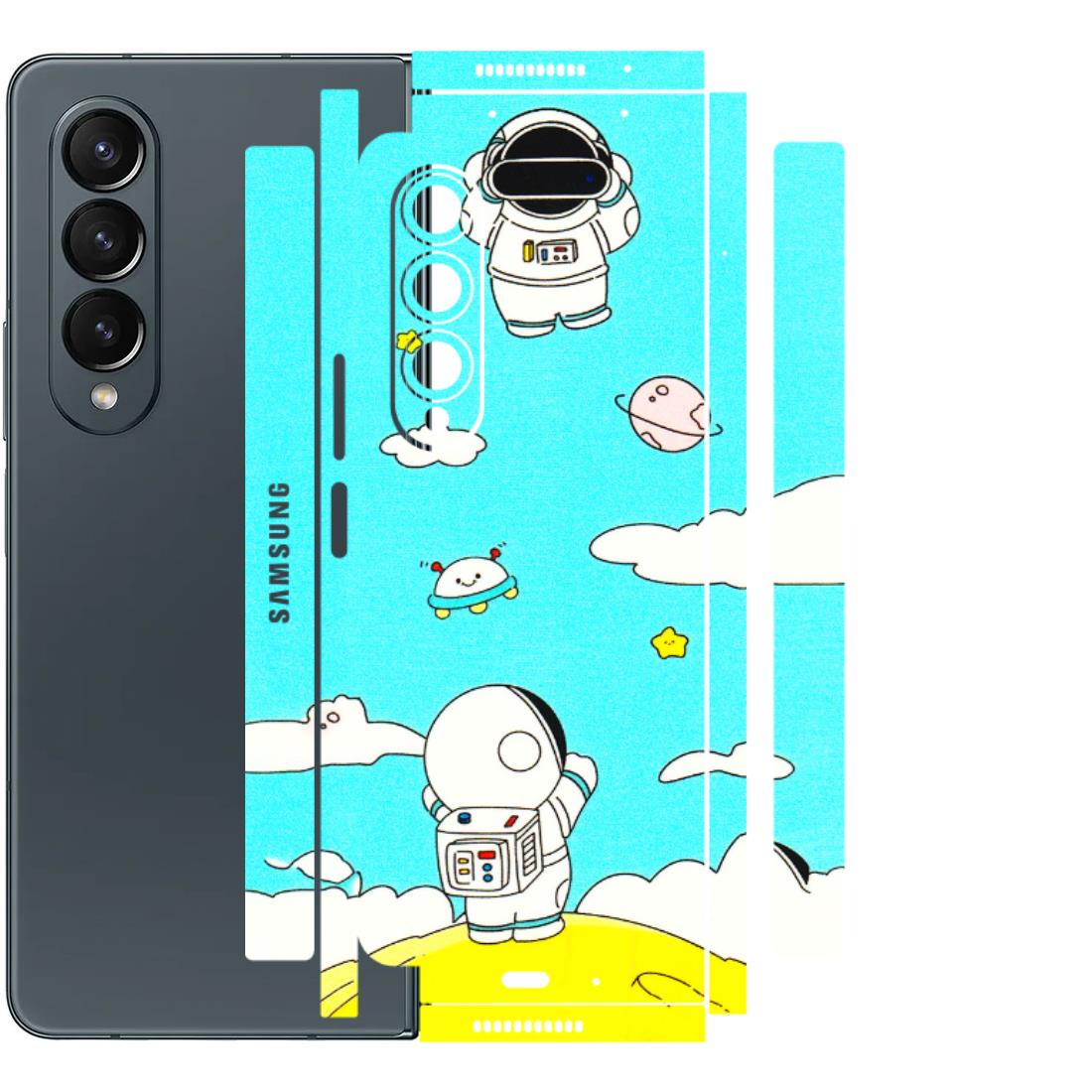 Samsung M/F/Note/Flip and C Phone Skins (All Models) - Blue Skies Astro Float - 3D Embossed Finish (L-230) Samsung Galaxy Z Fold 4