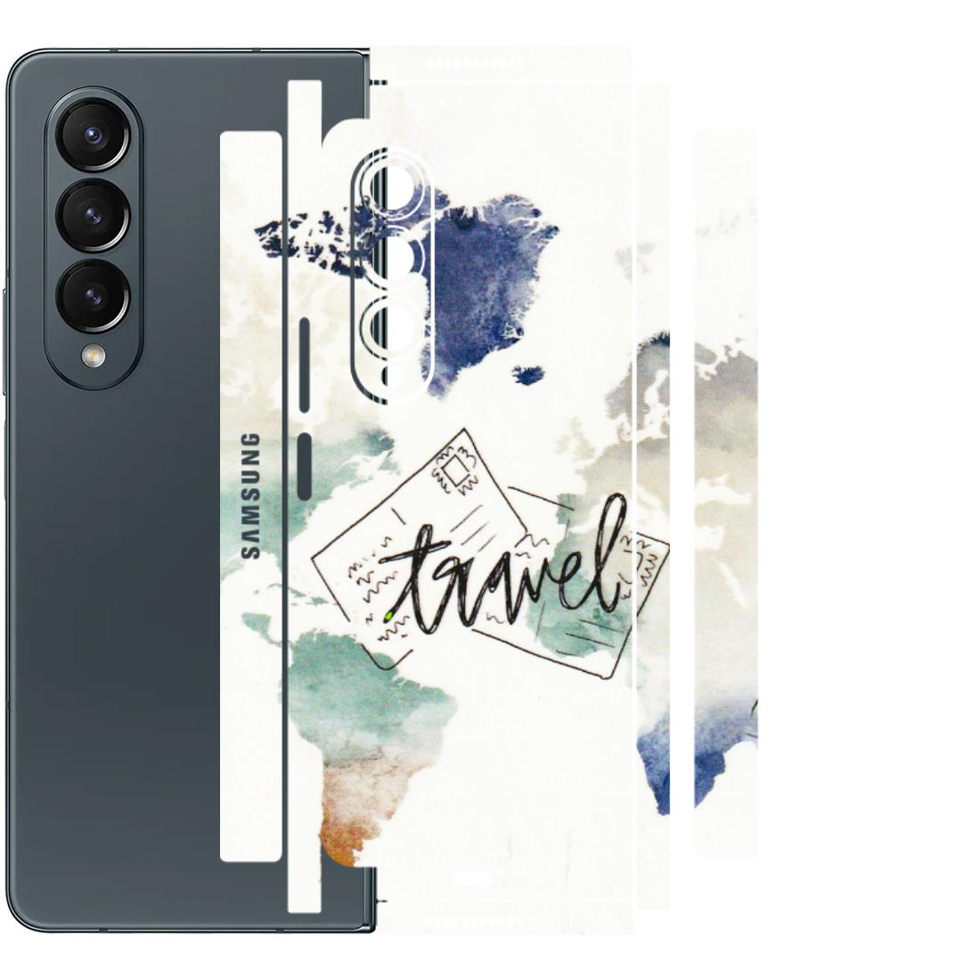 Samsung M/F/Note/Flip and C Phone Skins (All Models) - Travel The World - 3D Embossed Finish (L-232) Samsung Galaxy Z Fold 4
