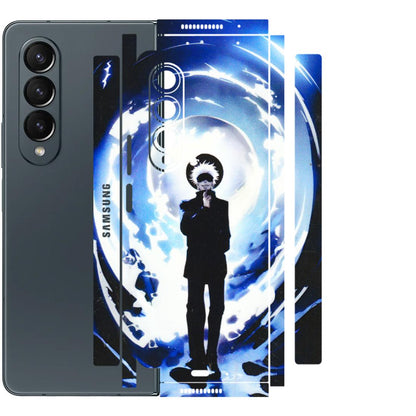 Samsung M/F/Note/Flip and C Phone Skins (All Models) - Satoru Gojo Dark Blue - 3D Embossed Finish (L-235) Samsung Galaxy Z Fold 4