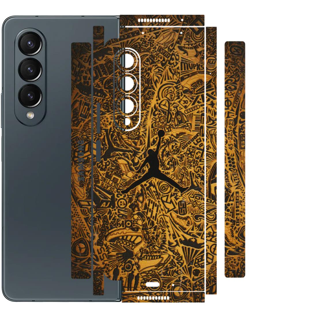 Samsung M/F/Note/Flip and C Phone Skins (All Models) - Premium Gold Basketball Player - 3D Embossed Finish (L-236) Samsung Galaxy Z Fold 4